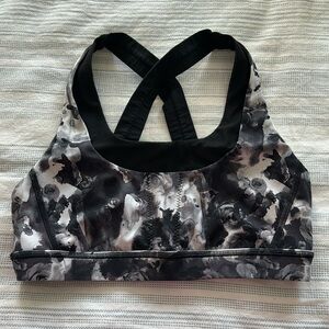 Lululemon B&W Floral Sports Bra